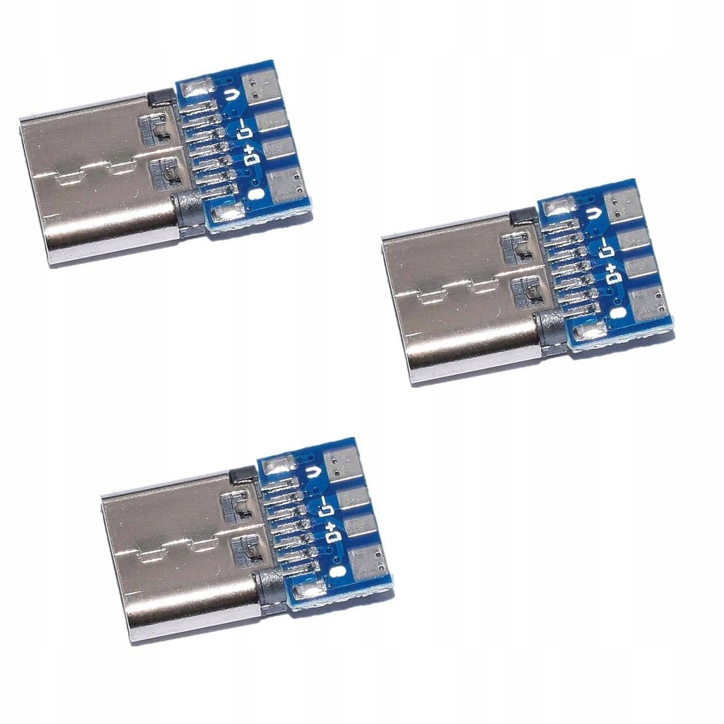 3x Gniazdo USB-C wtyk złącze żeńskie na PCB USB 3.1
