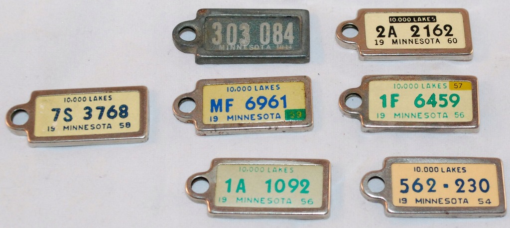 Breloki do kluczyków, miniatury tablic USA