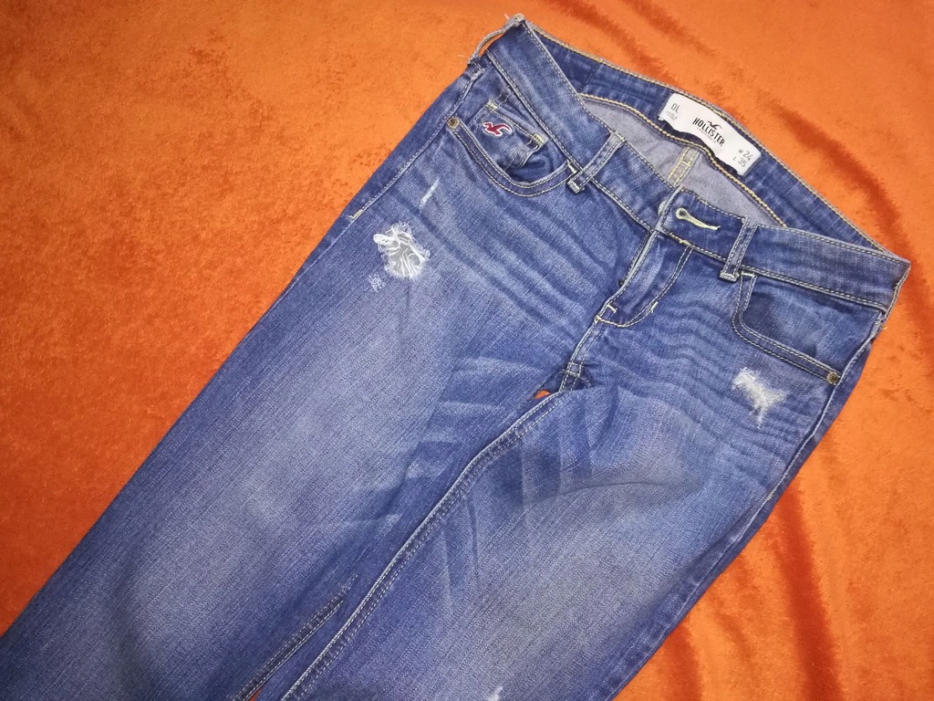 HOLLISTER spodnie jeans W24 L35 proste noawki