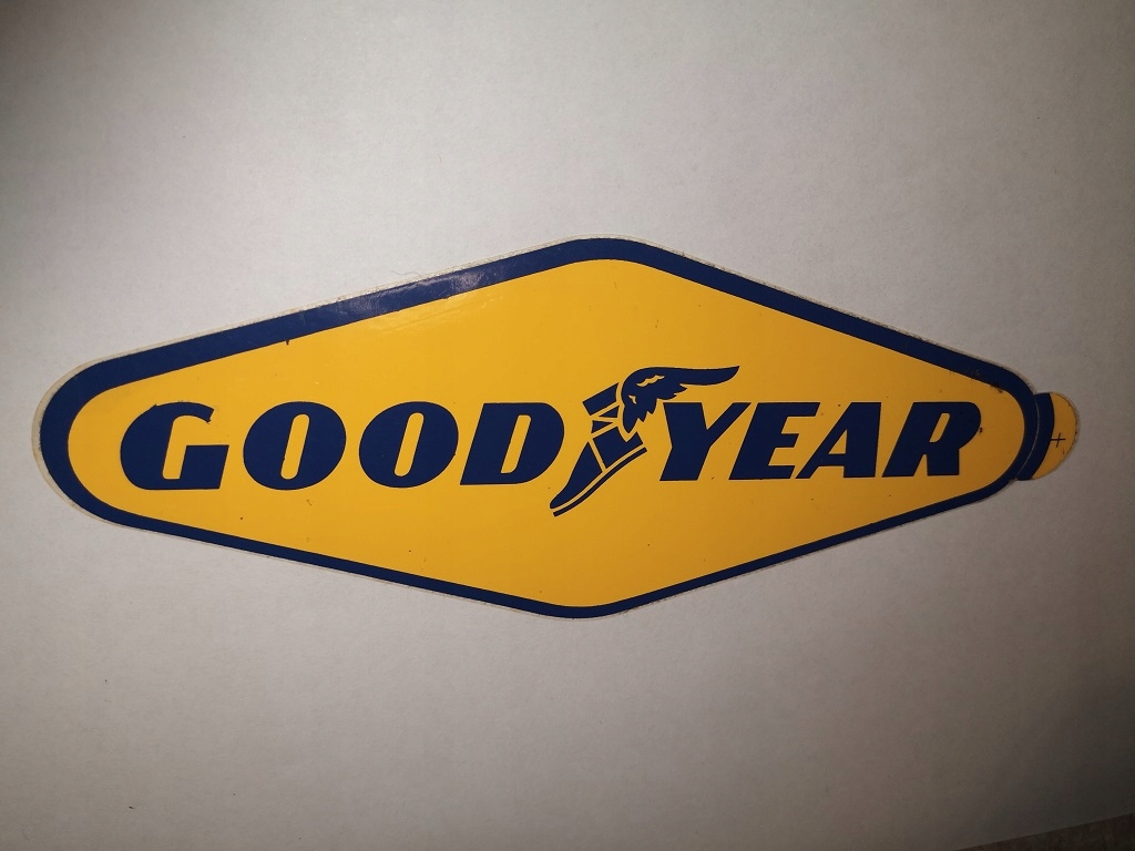 GOODYEAR OPONY naklejka z PRL