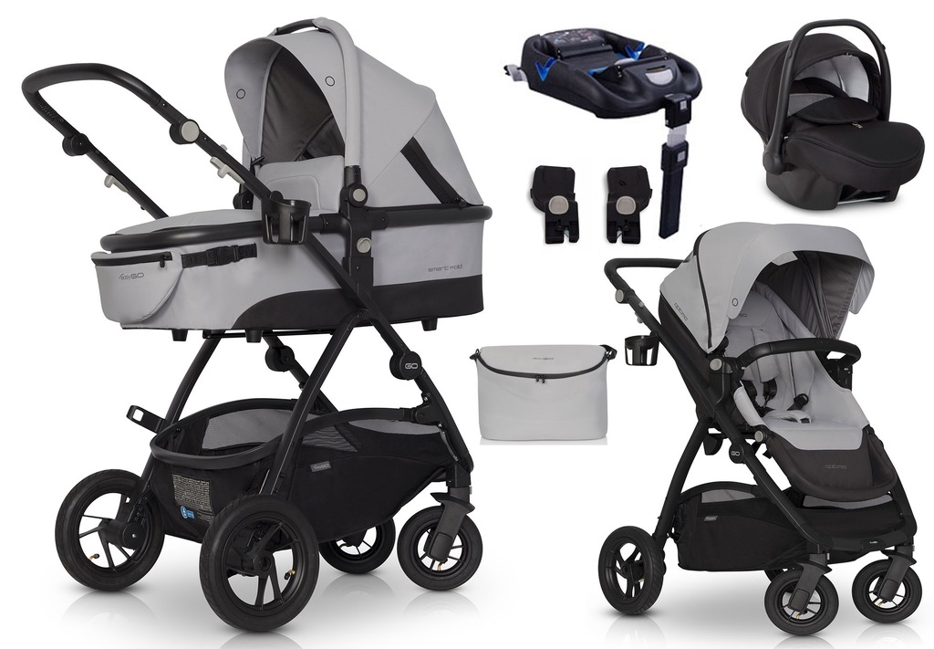 WÓZEK OPTIMO AIR EASY GO KITE BAZA 4w1 TORBA PEARL