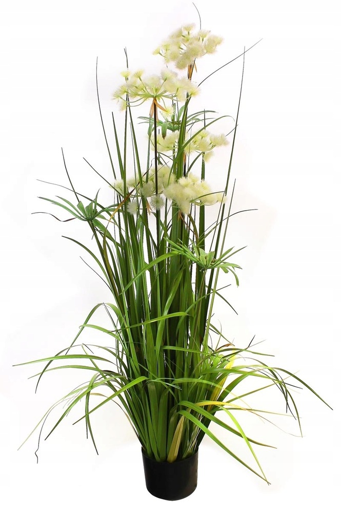 Trawa ozdobna sztuczna kwiaty białe trawy do recepcji salonu 128 cm
