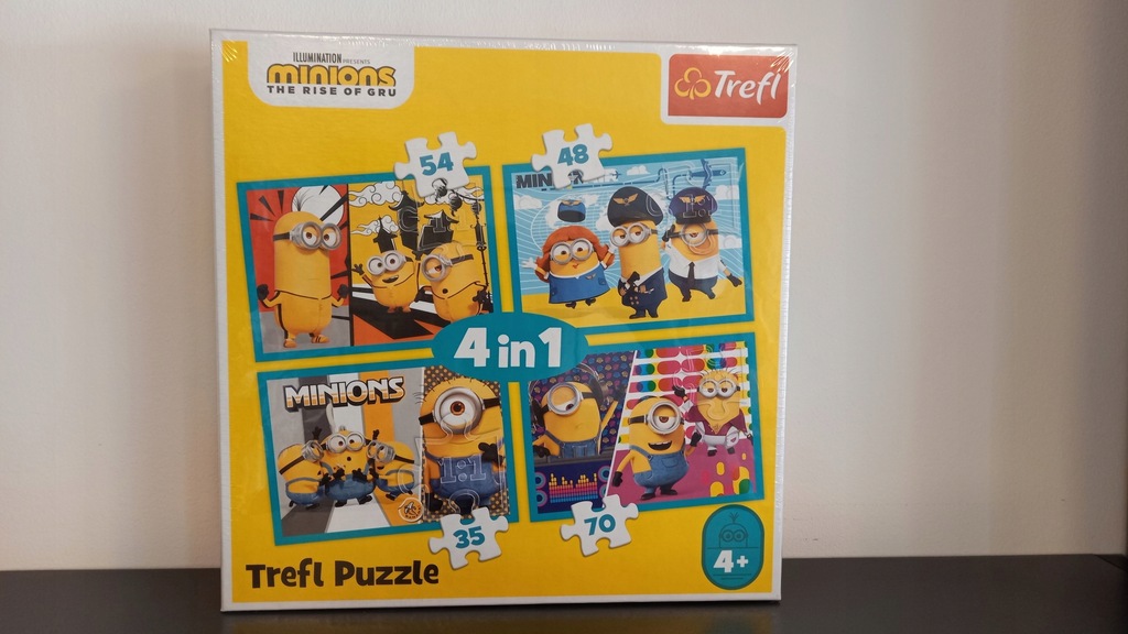 Puzzle 4w1 Wesoły świat Minionków