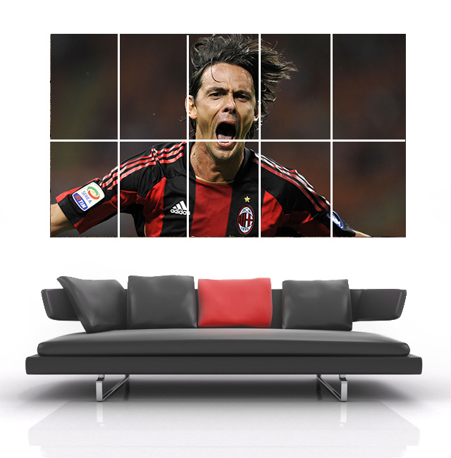 OBRAZ PLAKAT 80x150cm AC MILAN Filippo Inzaghi