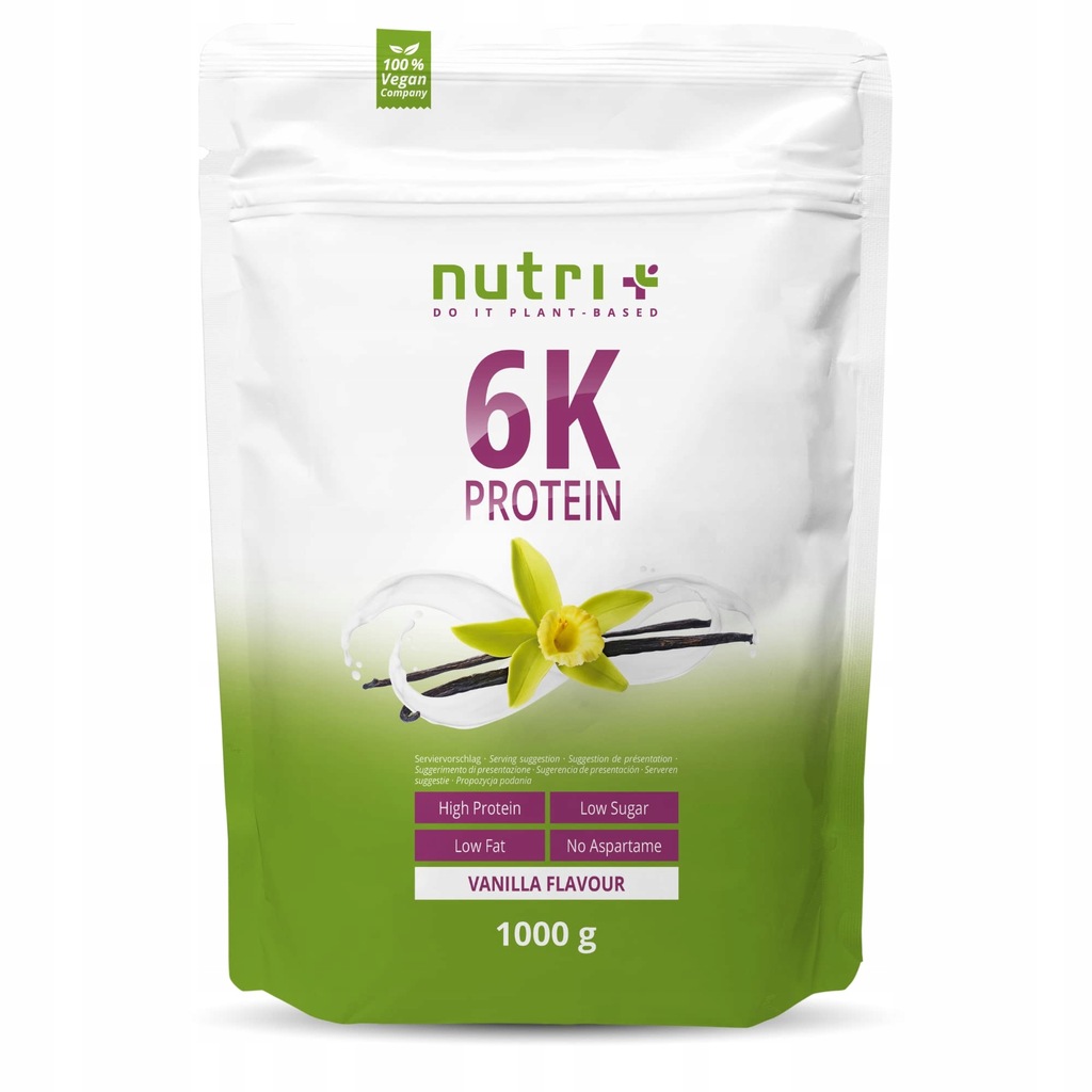 nutri+ 6K PROTEIN 1kg BIAŁKO W PROSZKU WANILIA