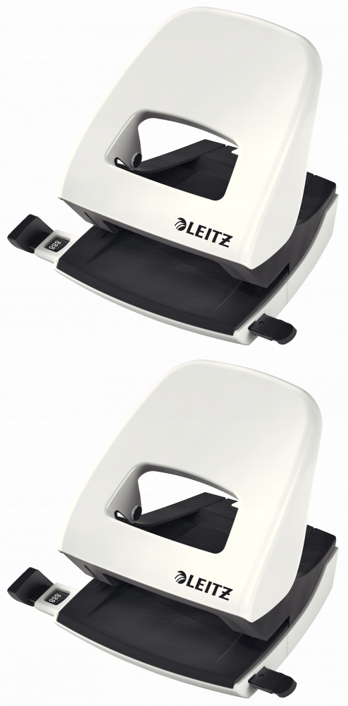 Dziurkacz biurowy Leitz New NeXXt duży perłowy x2
