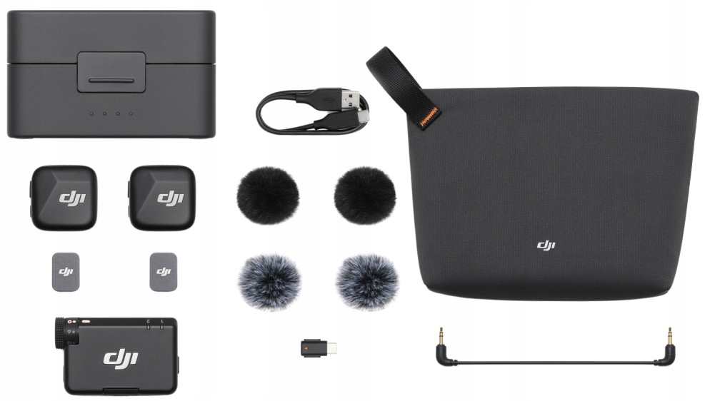 Mikrofon bezprzewodowy DJI Mic Mini 2 TX + 1 RX + Etui ładujące Dynamiczny