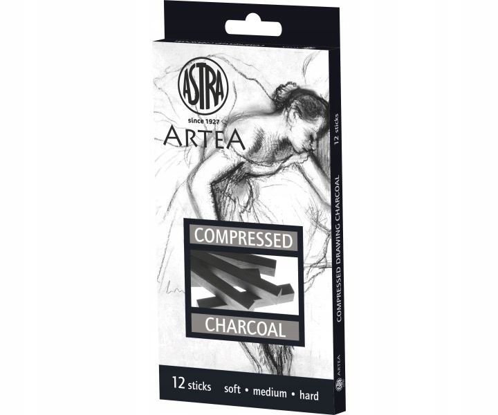 ZESTAW WĘGLI PRASOWANYCH ASTRA ARTEA 12 SZTUK