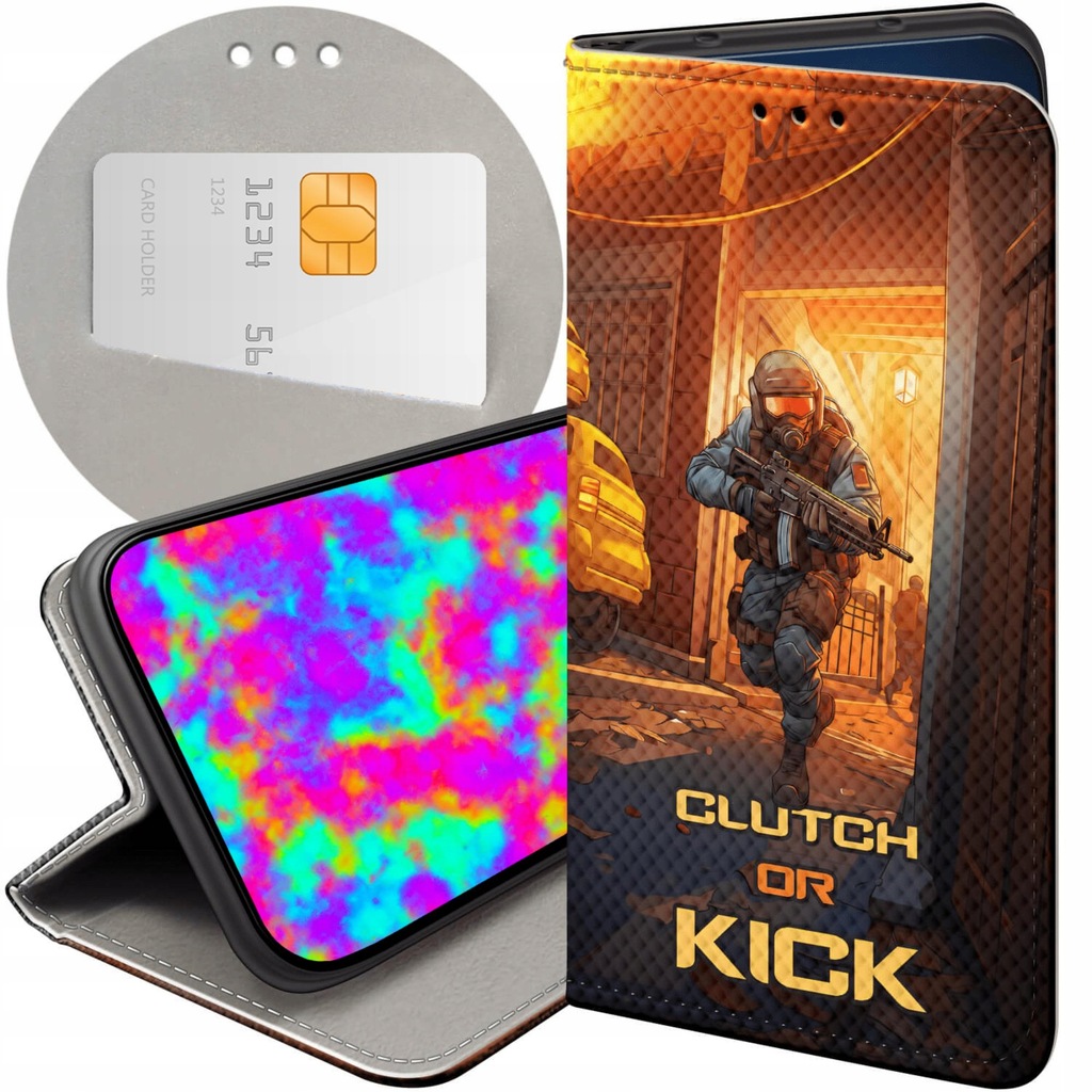 ETUI Z KLAPKĄ DO XIAOMI NOTE 9 PRO / NOTE 9S WZORY CS GO COUNTER-STRIKE