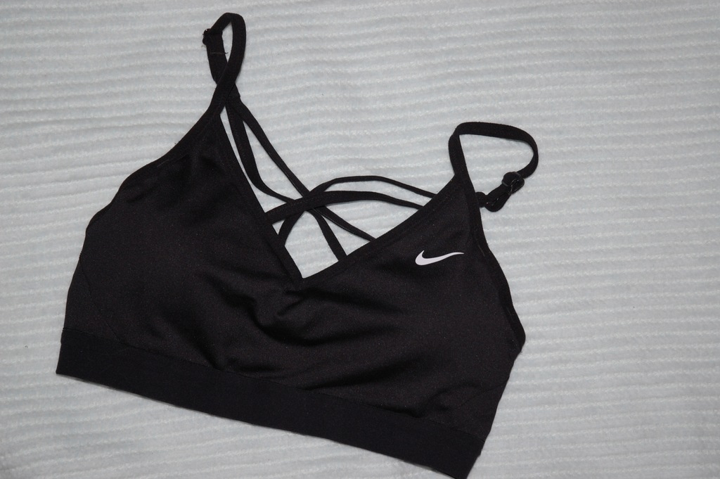 NIKE_ STANIK TOP SPORTOWY CZARNY PUSH-UP R.S