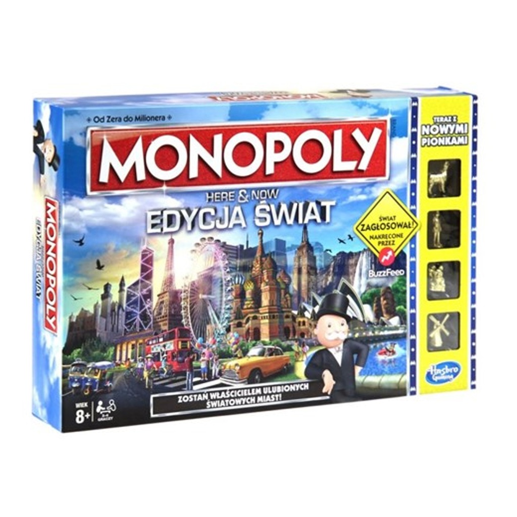 MONOPOLY HERE AND NOW EDYCJA ŚWIAT GRA PLANSZOWA - 7157644304