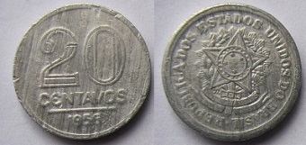 Brazylia 20 centavos 1956