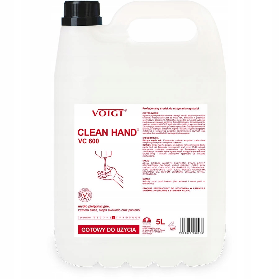 Voigt VC 600 CLEAN HAND Mydło pielęgnacyjne 5 l