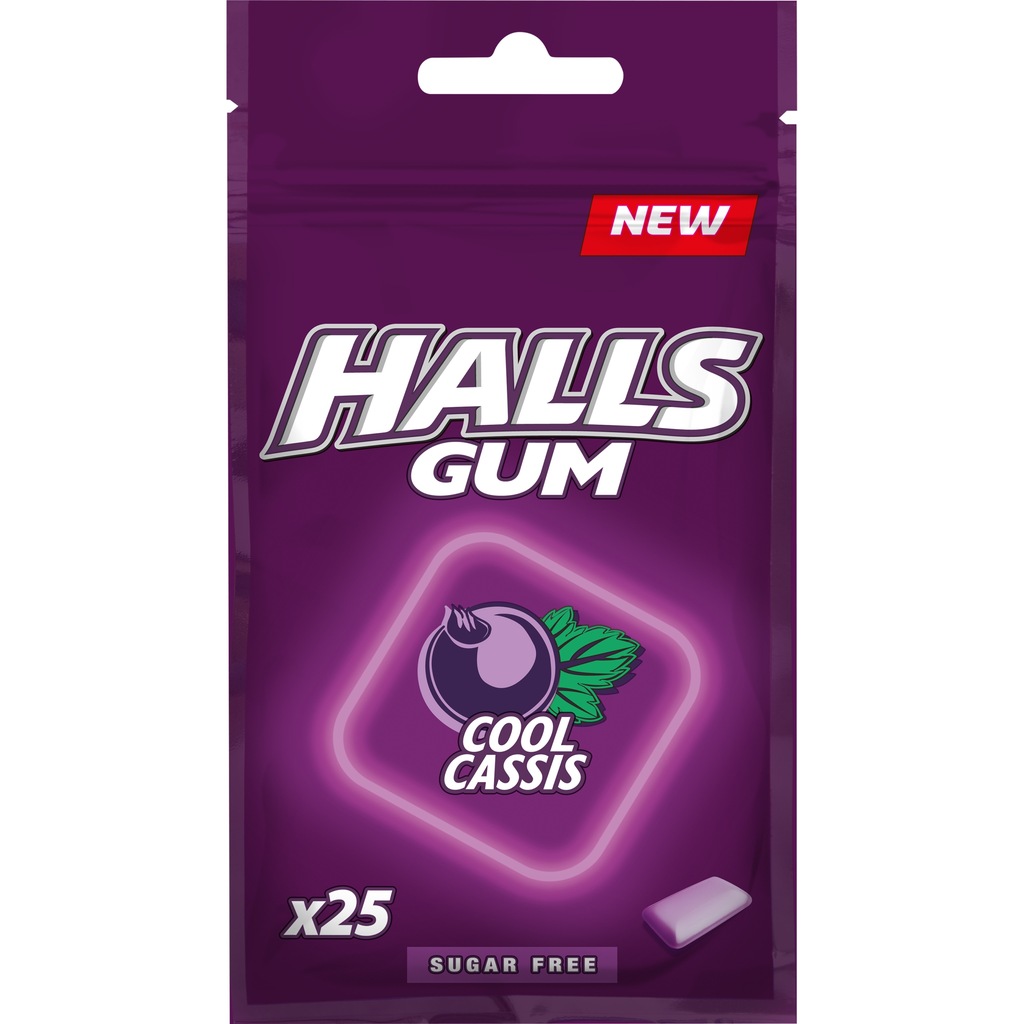 GUMA HALLS COOL CASSIS 36,5g/25 DR