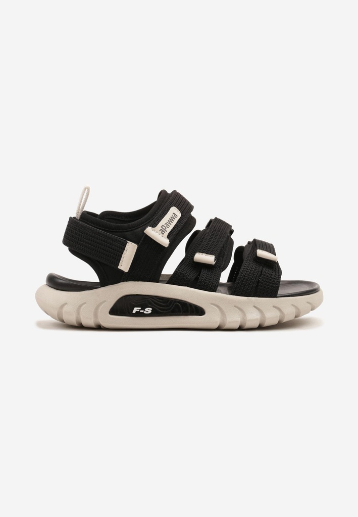 Born2Be Czarne Sandały 35 Materiał tekstylny
