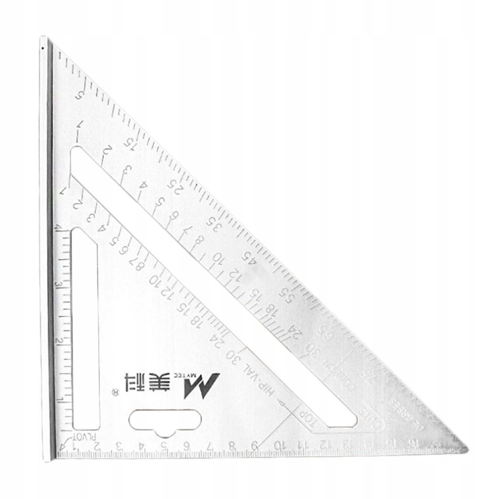 45-stopniowa metryczna aluminiowa linijka