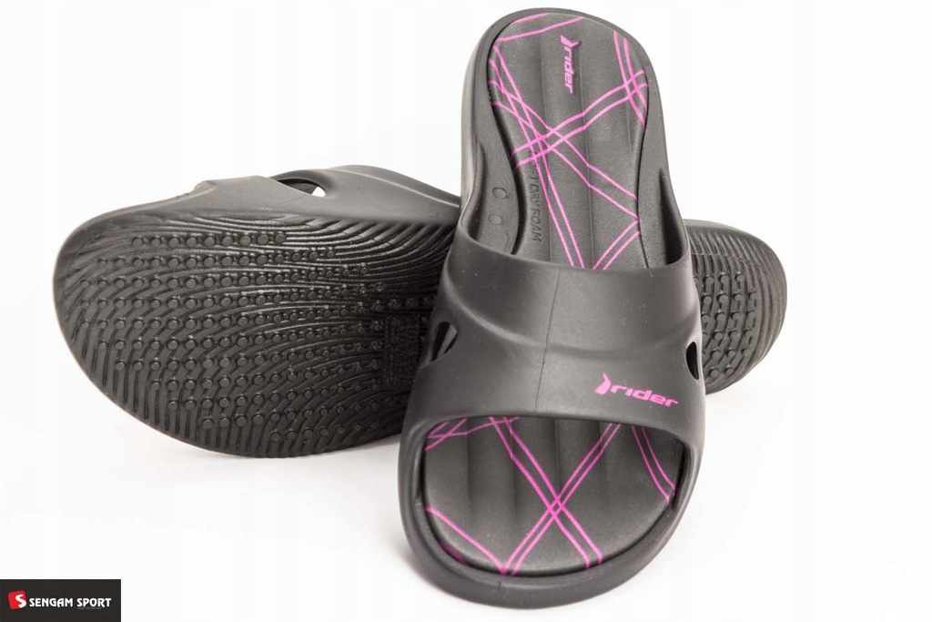 OBUWIE RIDER KLAPKI SLIDE FEET FEM BLACK 40