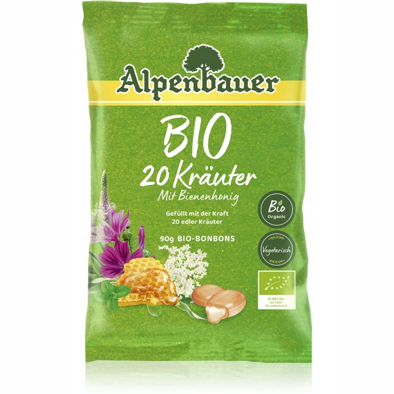 Alpenbauer BIO 20 ziół cukierki w jakości BIO 90 g