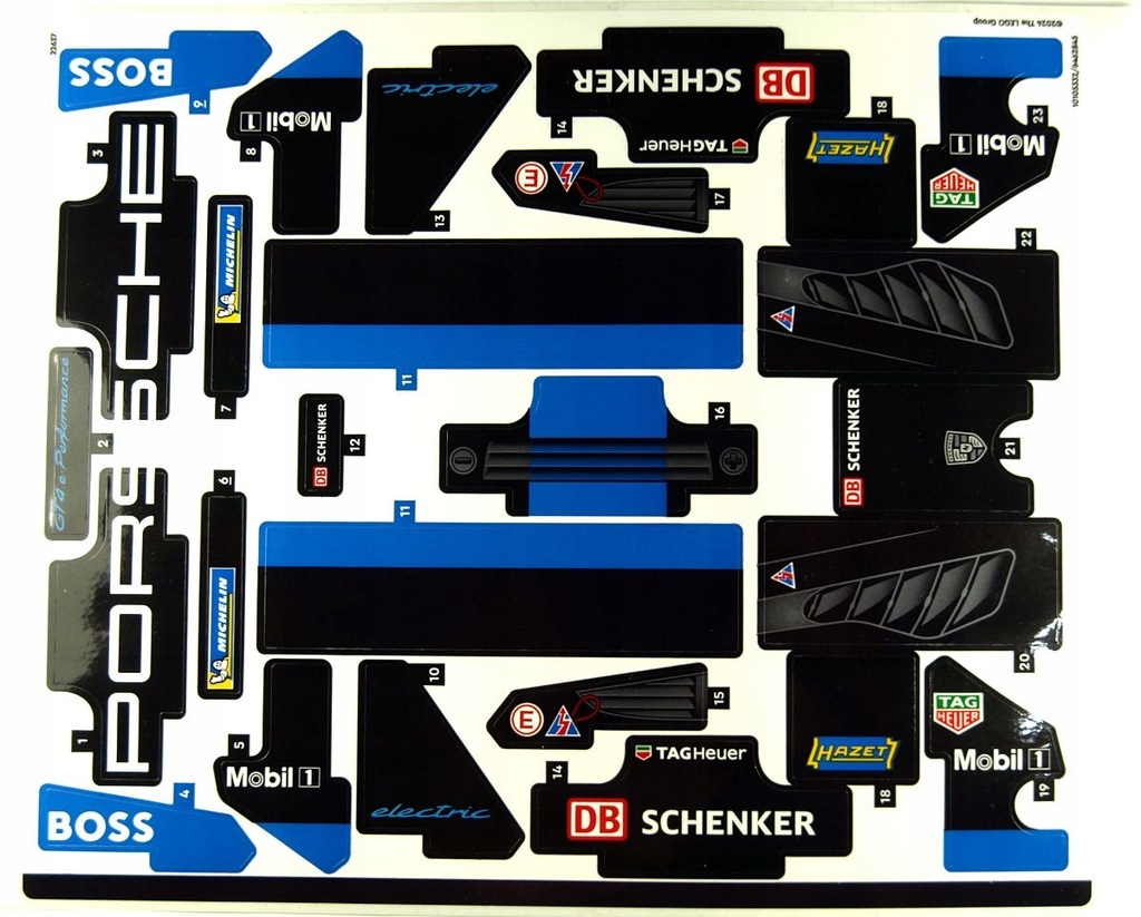Naklejki Porche GT4 e-Preformance LEGO Technic 42176