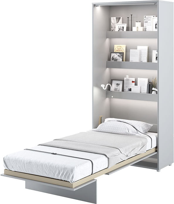 Półkotapczan Szary Pionowy 90x200 Bed Concept