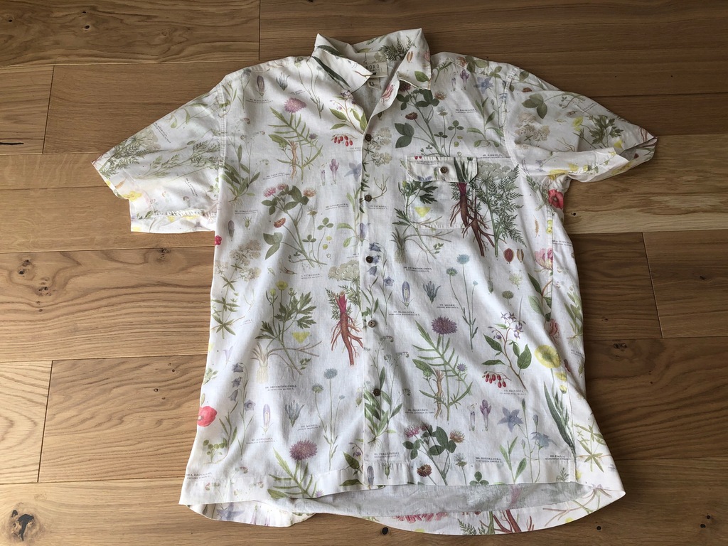 Lniana letnia koszula H&M XL kwiaty / 4150