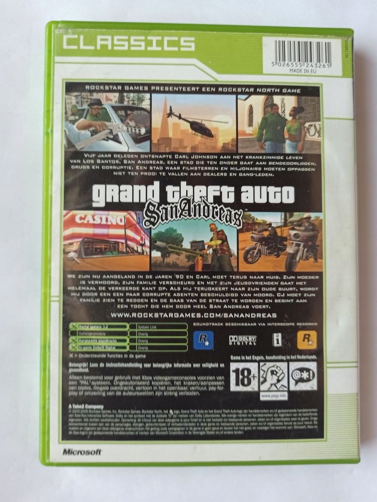 Купить GTA GRAND THEFT AUTO SAN ANDREAS Microsoft Xbox: отзывы, фото и ...