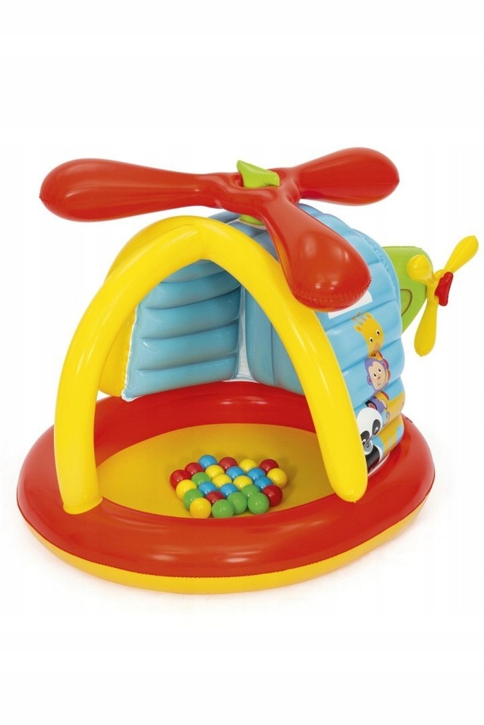 DMUCHANY KOJEC FISHER-PRICE DLA DZIECI BRODZIK HELIKOPTER BESTWAY 155X102X9