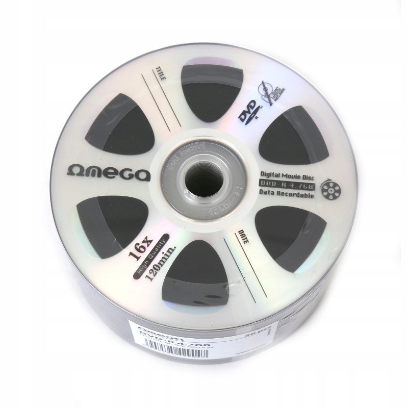 OMEGA DVD-R 4,7GB DIGITAL MOVIE SILVER 50 SZTUK