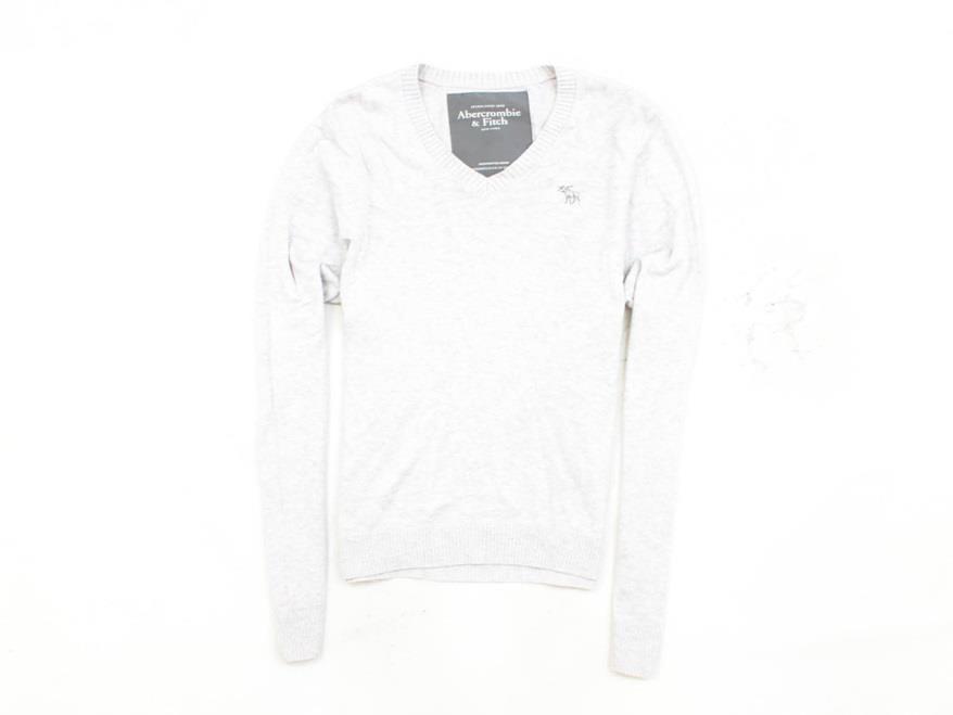 *K Abercrombie Fitch Sweter Męski V-Neck Szary r L