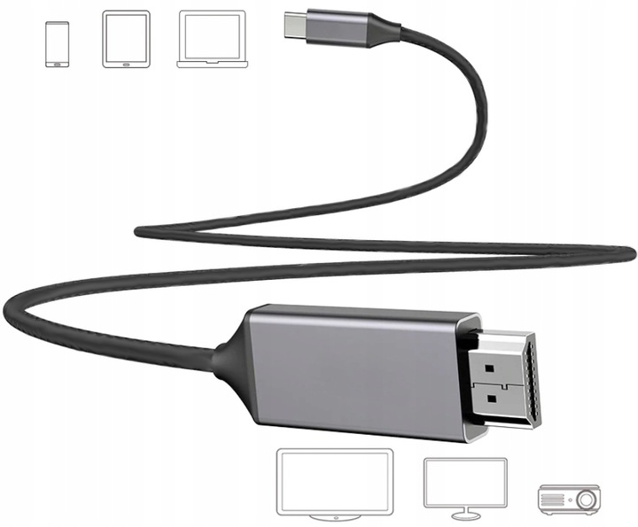 Купить КАБЕЛЬ-АДАПТЕР USB-C 3.1 TYPE C НА HDMI 4K MHL 200 см: отзывы, фото, характеристики в интерне-магазине Aredi.ru