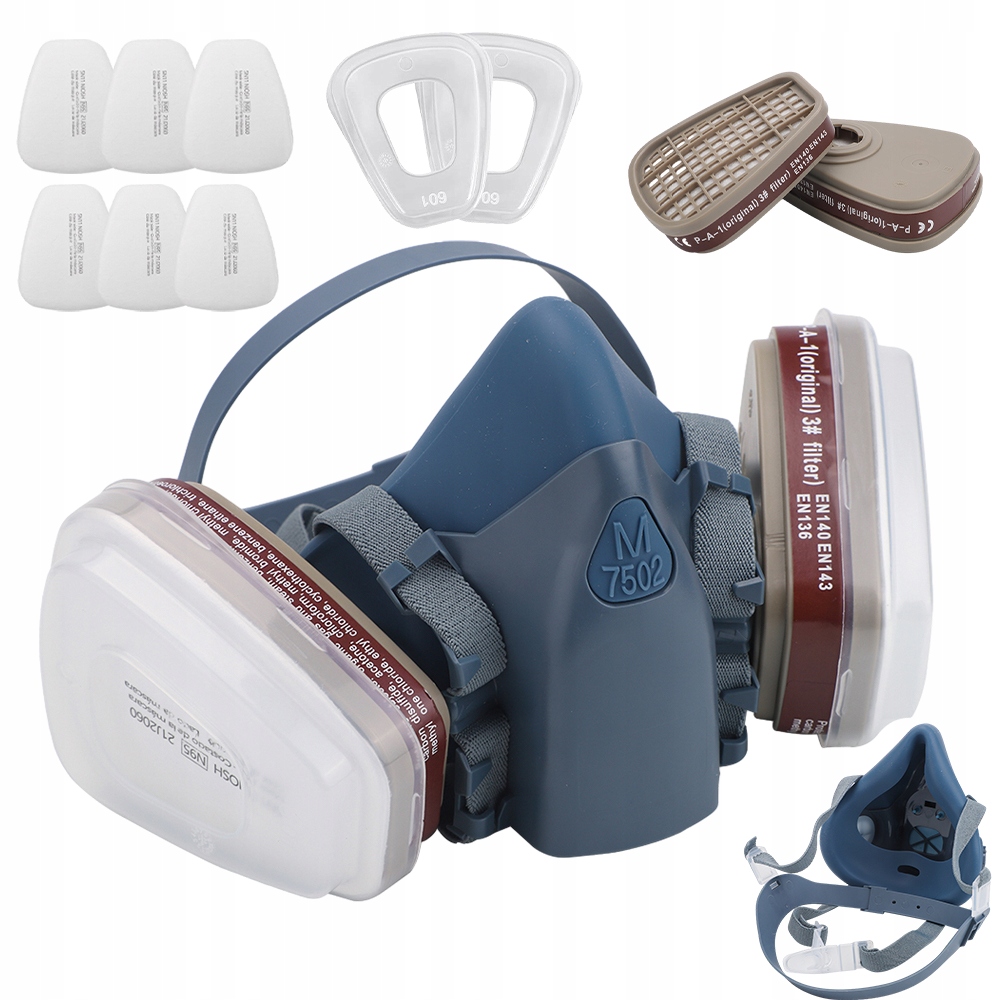 PEŁNA LAKIERNICZA MASKA ODDECHOWA PRZED OGIEŃ, FORMALDEHYD TRUJĄCA GAZOWA