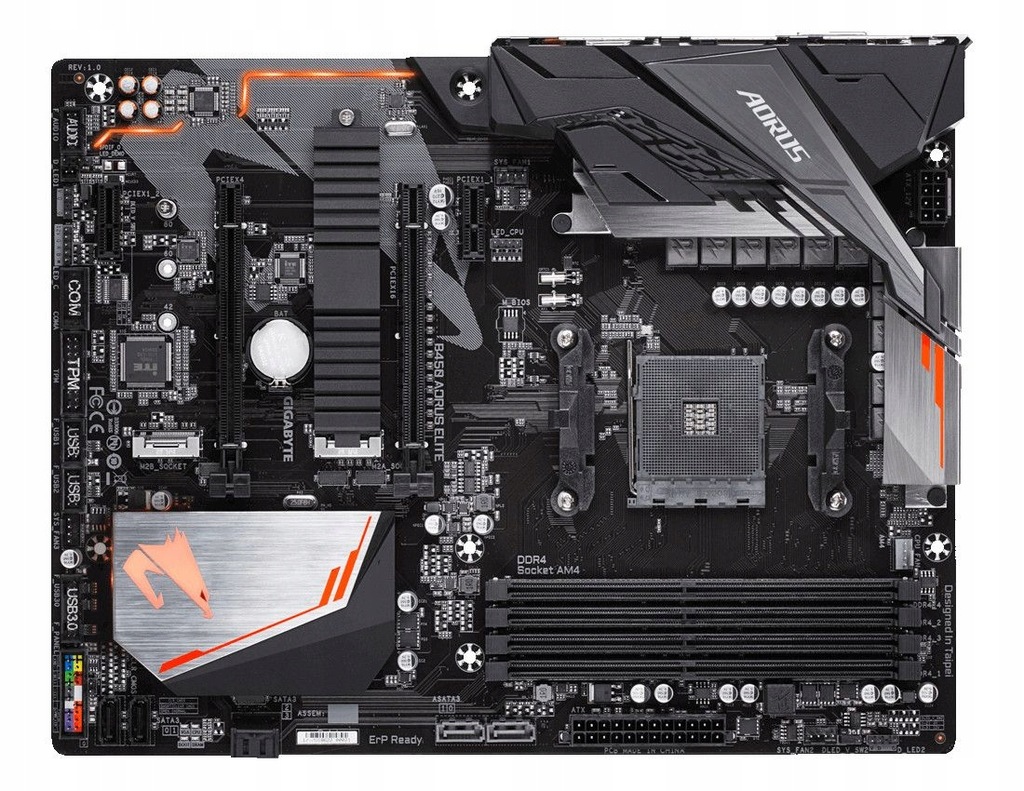 Купить Материнская плата GIGABYTE B450 AORUS ELITE AM4 ATX M.2: отзывы, фото, характеристики в интерне-магазине Aredi.ru