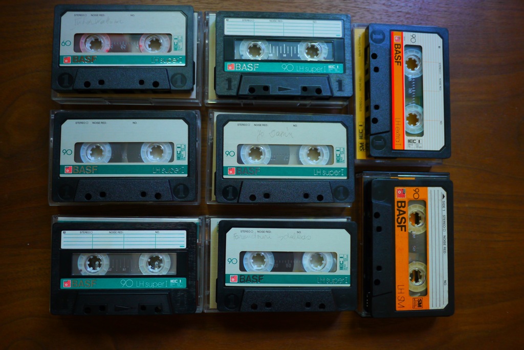 BASF LH Super I, Extra I 60, 90 - zestaw 8 kaset