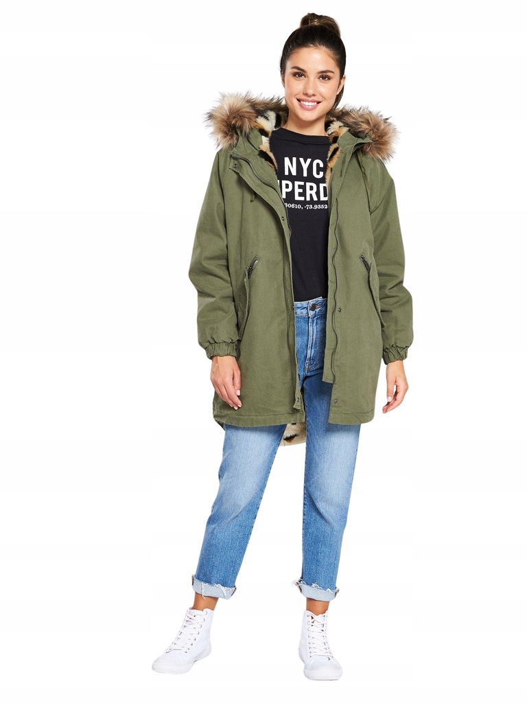 SUPERDRY KHAKI KURTKA PARKA Z KAPTUREM__XL