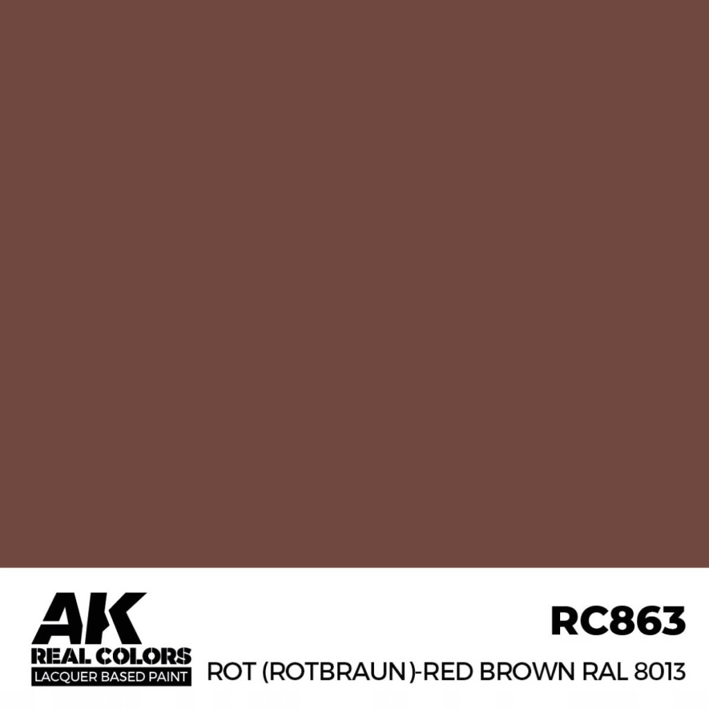 AK Interactive REAL COLORS RC-863 Rot (Rotbraun)-Red Brown RAL 8013 - 17ml