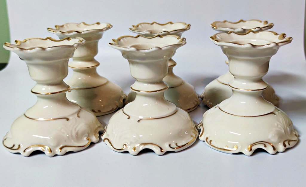 Komplet świeczników porcelanowych KPM