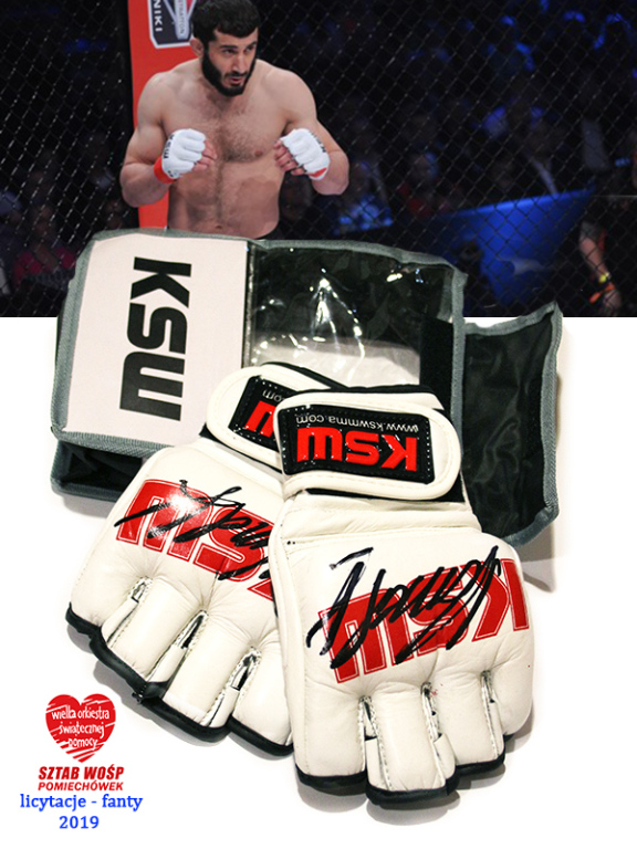 Rękawice KSW z autografem Mamed Khalidov