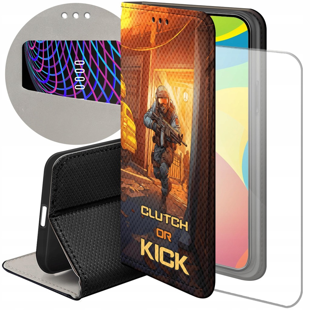 ETUI Z KLAPKĄ DO IPHONE 15 PRO MAX WZORY CS GO COUNTER-STRIKE FUTERAŁ CASE