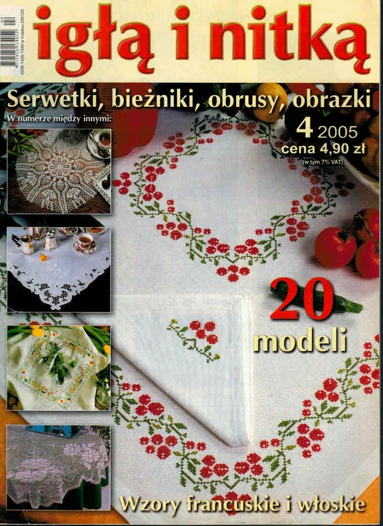 Igłą i nitką 4 / 2005 serwetki bieżniki obrusy