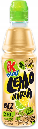 Kubuś Play! Lemoniada Napój owocowy o smaku cytryny i limonki 400 ml