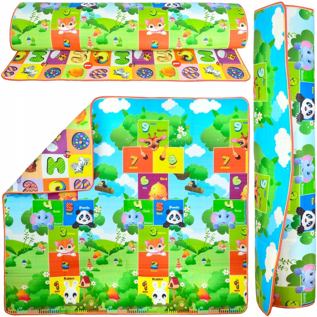 MATA PIANKOWA dwustronna DLA DZIECI DYWAN 200x180 12901863294