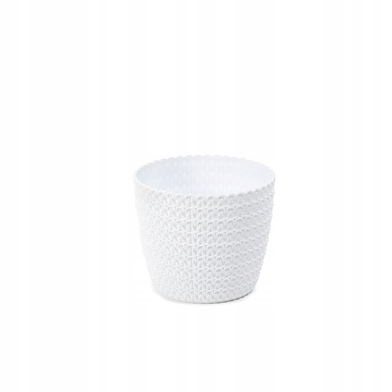 Doniczka osłonka 14 cm Magnolia Jersey biała 57313