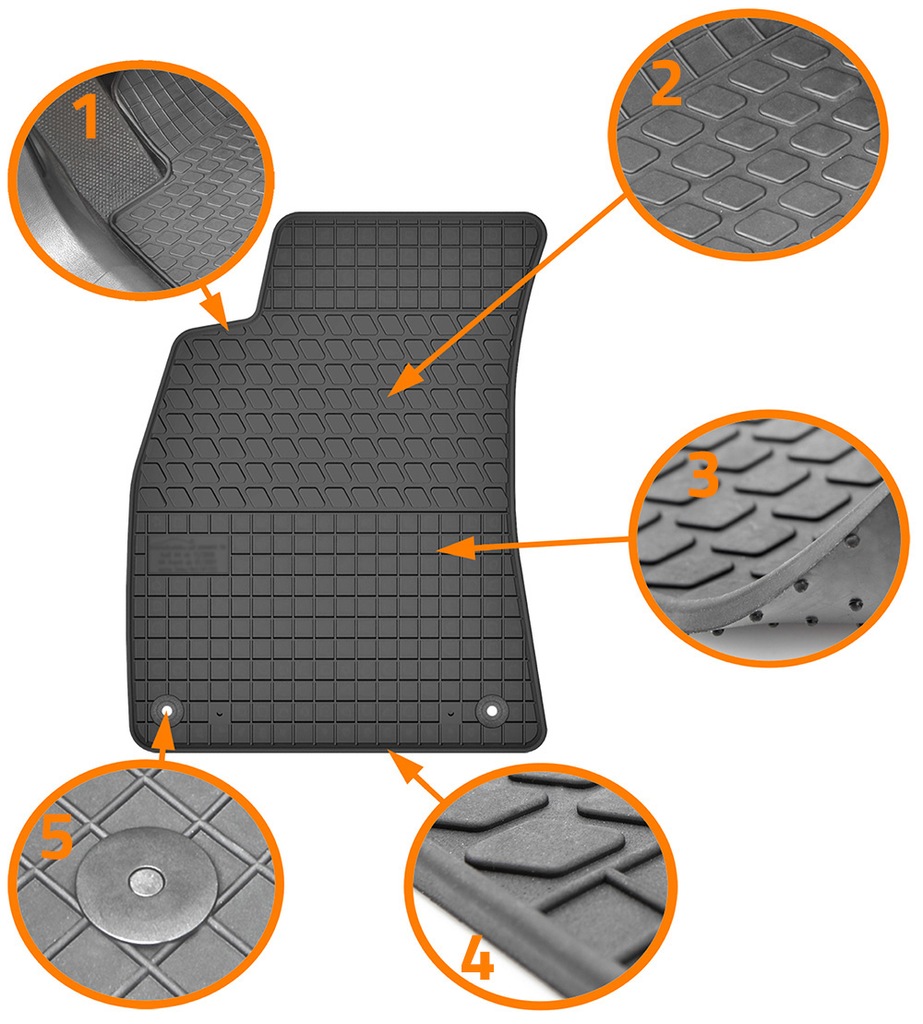 Dywaniki gumowe CHEVROLET CAPTIVA 0611 + STOPERY