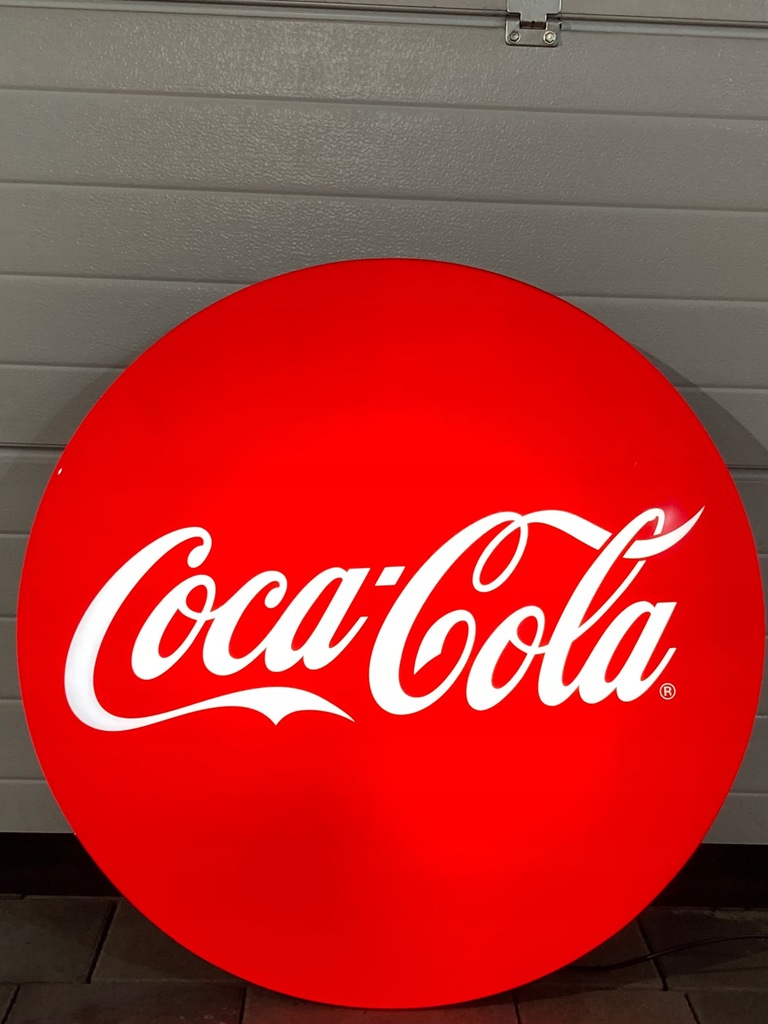 Plafon kaseton reklamowy Coca Cola średnica 80 cm