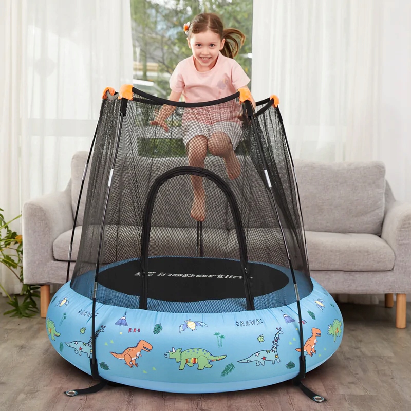 Pompowana trampolina dla dzieci z siatką