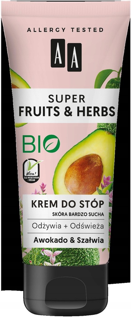 AA Super Fruits & Herbs Krem do stóp odżywczo-
