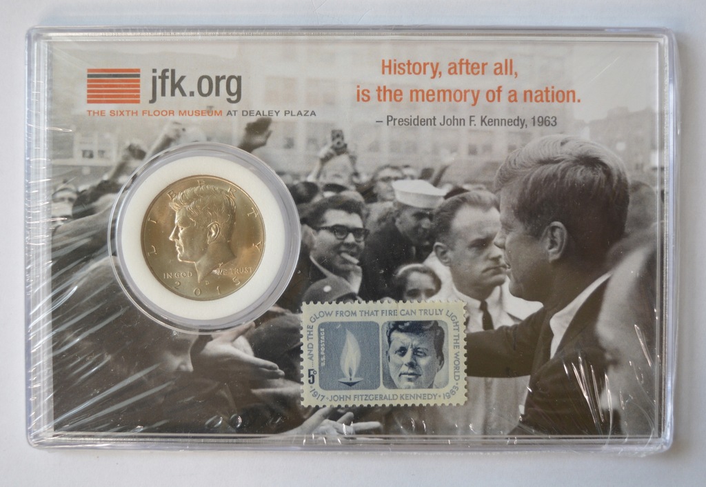 USA 50 centów 2015 Kennedy w pudełku