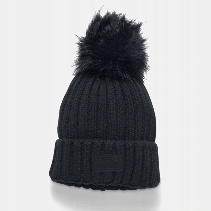 Czapka UA Snowcrest Pom Beanie 1299905 001 czarny