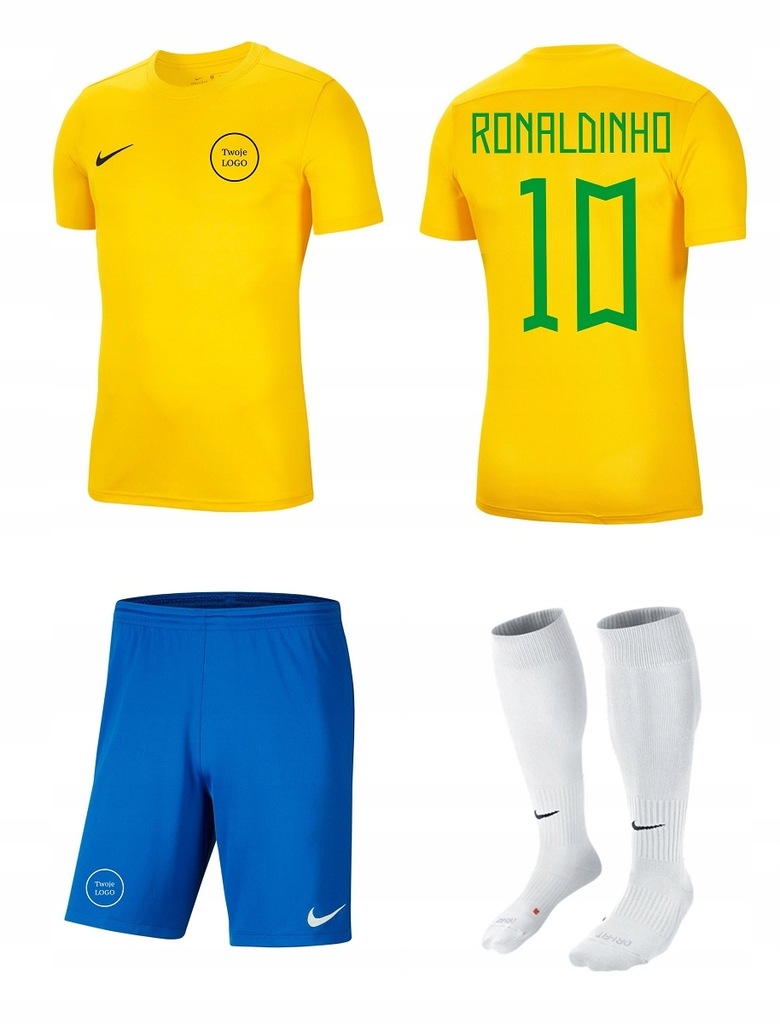 Strój sportowy Nike Brazylia RONALDINHO 10 JR