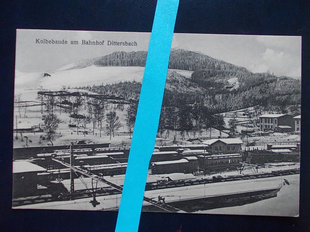 Wałbrzych Dittersbach dworzec wagony zima